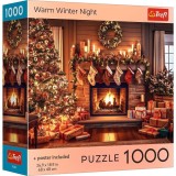 PUZZLE TREFL 1000 COLECTIA SUA NOAPTE CALDA DE IARNA POSTER INCLUS