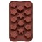 Forma din Silicon, Model Stelute Diferite Forme pentru Ciocolata de Casa, Bomboane, Jeleuri sau Cuburi de Gheata, CBD CORAL BEST DEALS 21 cm 11 cm 1.5