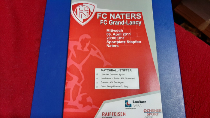 program FC Naters - FC Grand -Lancy