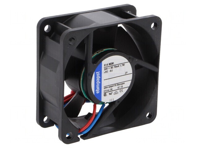 Ventilator axial 24VDC 60x60x25mm 35m3/h 28dBA