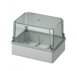 Doza aplicata transparenta 190x140x140mm IP56 inalta pentru distributie jonctiune ABS rezistenta UV fara presetupe margini netede, Elettrocanali