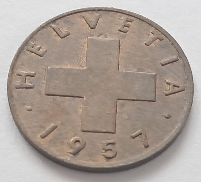 Elvetia, 1 Rappen 1957