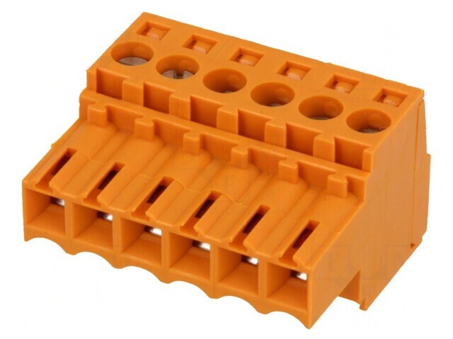 Regletă de conexiuni deconectabilă 3,5mm 6 piste drept mufă