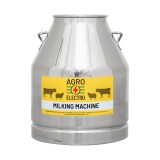 Bidon inox 25 litri pentru aparat de muls cu manere ergonomice