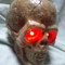 CRANIU UMAN cu leduri in ochi,craniu decorativ superb,16 cm/15 cm ,Tp GRATUIT