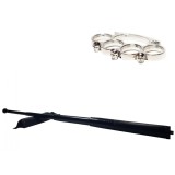 Cumpara ieftin Set Autoaparare: Baston Telescopic Otel 64cm, Box Craniu Argintiu, Husa Curea