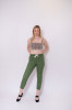 Pantaloni jogger model simplu Pull&amp;Bear, S, Verde