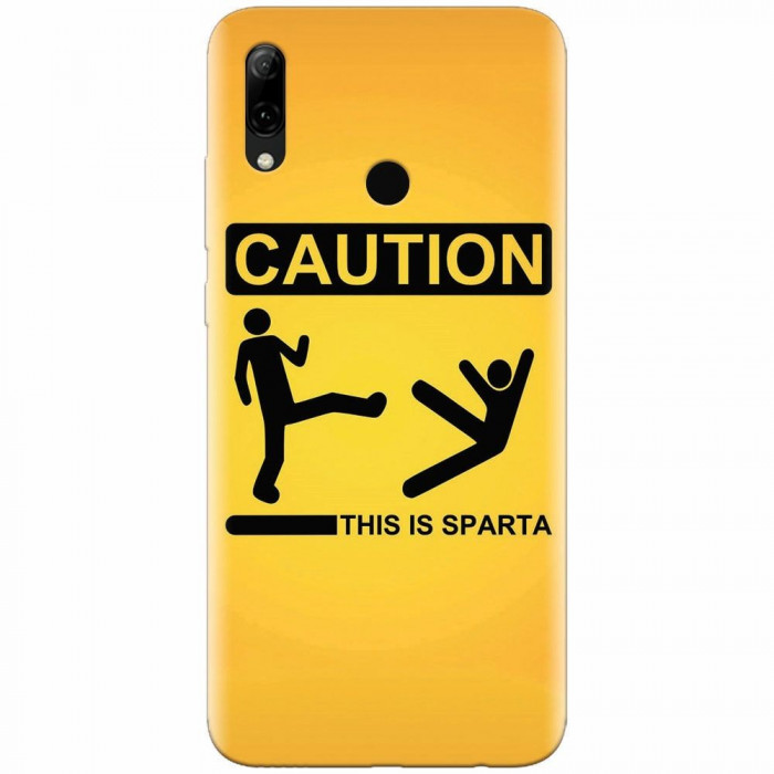 Husa silicon pentru Huawei P Smart 2019, This Is Sparta Funny Illustration