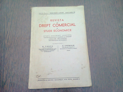 REVISTA DE DREPT COMERCIAL SI STUDII ECONOMICE NR.7-8/1935 foto