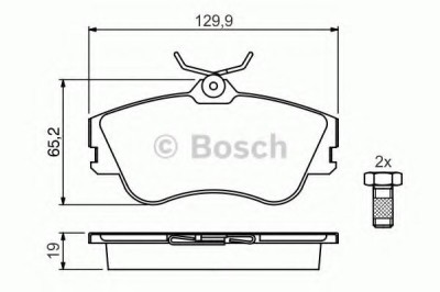 Set placute frana,frana disc VW TRANSPORTER IV platou / sasiu (70XD) (1990 - 2003) BOSCH 0 986 461 753 foto