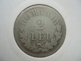 ROMANIA - 2 LEI 1876 , Ag835, CAROL I + CADOU 1 LEU 1876 REPLICA , LCP1.21