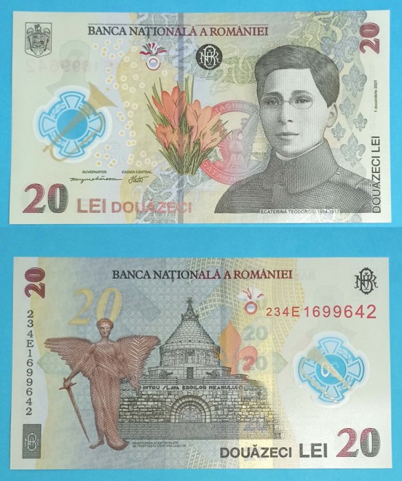 Romania 20 Lei 2023 &#039;E. Teodoroiu&#039; UNC serie: 234E1699642 p#119Ab