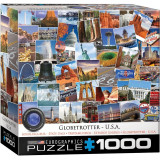 Puzzle 1000 piese Globetrotter USA, EUROGRAPHICS