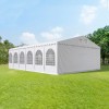 Cort evenimente, pavilion 12x6x3.7 m, PVC ignifugat, suprafata 72 mp, 12 ferestre, cadru otel galvanizat, alb, ProCart
