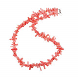 Colier coral roz freeform 7-12mm