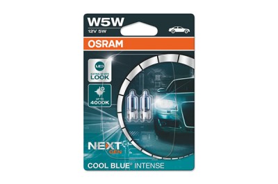 Set 2 Becuri 12V W5w Cool Blue Intense Nextgen Blister Osram 139658 2825HCBN-02B foto