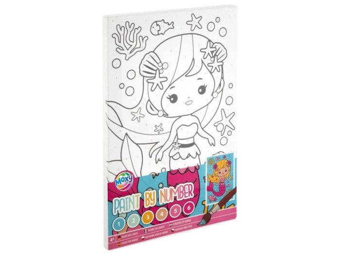 Set creativ Picteaza pe numere, Canvas, sirena