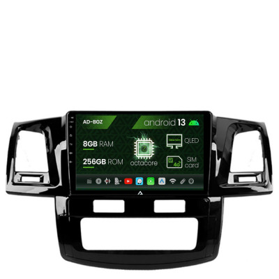 Navigatie Toyota Hilux (2008-2014), Android 13, Z-Octacore 8GB RAM + 256GB ROM, 9 Inch - AD-BGZ9008+AD-BGRKIT081 foto