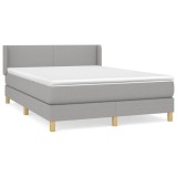 Cumpara ieftin Pat continental, gri deschis, 140x200 cm, material textil