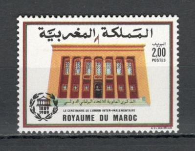 Maroc.1989 100 ani Uniunea Interparlamentara MM.168 foto