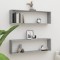 vidaXL Rafturi de perete cub, 2 buc., gri sonoma, 100x15x30 cm, lemn