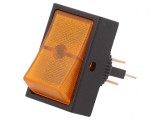Comutator Basculant ON-OFF 30A/12VDC Lampă Neon Portocalie