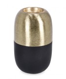 Cumpara ieftin Set 8 suporturi lumanari metal auriu negru Saad 6.5x11 cm