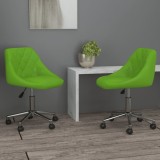 Cumpara ieftin Scaune de bucătărie pivotante, 2 buc. verde, piele artificială