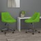 Scaune de bucătărie pivotante, 2 buc. verde, piele artificială