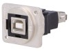 Adaptor USB A-B CLIFF CP30207NM3, Metalic, USB 2.0, Montare Panou, Conector XLR