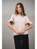 Cumpara ieftin TRICOU CU MANECA BUFANTA VISSIMO Bej Deschis TALIE UNICA