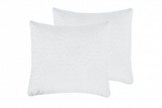 Set 2 Perne 70x70 Somnart Belina, microfibra, lavabile la masina, vidat, alb Relax KipRoom