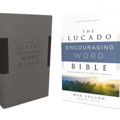 Niv, Lucado Encouraging Word Bible, Gray, Cloth Over Board, Comfort Print: Holy Bible, New International Version