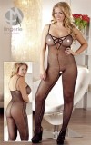 Catsuit Decupat Intim Tip Plasa, Negru, XXL/XXXL