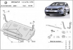 Scut motor metalic VW Golf 6 dupa 2009, motorizare 1.2 , 1.4 , TSI , 1.6 TDI - SMM19522 foto