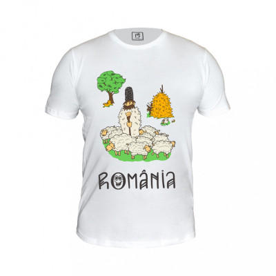 Tricou Romania, peisaj rural, 100% bumbac, MB175 foto