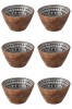Set boluri, 6 piese, 480 ml, Lemn, Alb