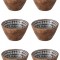 Set boluri, 6 piese, 480 ml, Lemn, Alb