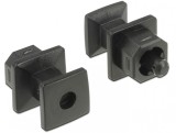 Protectie impotriva prafului pentru conector TOSLINK cu prindere Negru set 10 buc, Delock 64023