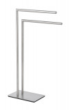 Suport prosoape de baie, Wenko, Recco, 48 x 80.5 x 20 cm, inox, gri