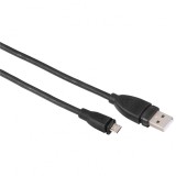 Cumpara ieftin Cablu Micro USB 2.0 Hama, 1.8m, Ecranat, Negru, Universal, USB tata - MicroUSB tata