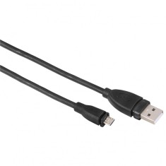 Cablu HAMA Micro USB 2.0, ecranat, negru, 1.8m