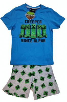 Pijama copii Minecraft Creeper since Alpha, 5 - 12 ani , ORIGINAL Mojang !! foto