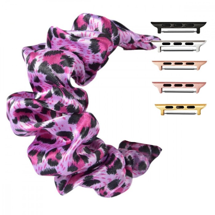 Curea textila elastica, compatibila Apple Watch 10, 42mm, Scrunchies 24