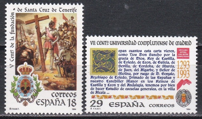 Spania 1994 - Aniversări, 2 serii, 4 poze, MNH