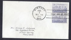 United States 1951 Colorado statehood x 2 FDC K.510 foto
