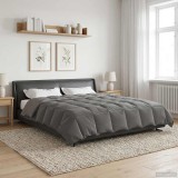 vidaXL Duvet de iarnă Patos Gri deschis 200 x 240 cm Microfibră 42026089