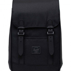 Herschel rucsac Retreat Mini Backpack culoarea negru, mare, neted