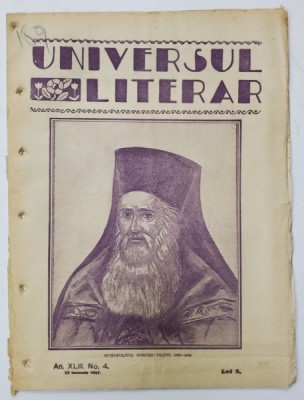 UNIVERSUL LITERAR, REVISTA , NR. 4 , 1927 foto