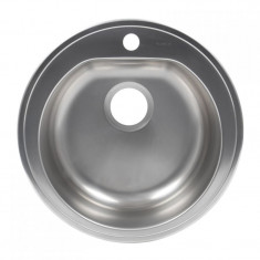 Chiuveta ovala pentru bucatarie Form 30 Satin Alveus, 510 x 510 x 185 mm, Inox foto